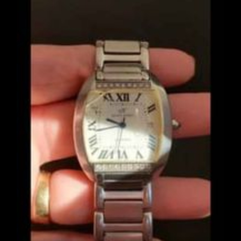 Klaus- Kobec Diamond & Saffire Cabochon Watch
